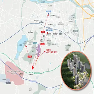 아산 신인동의 지도